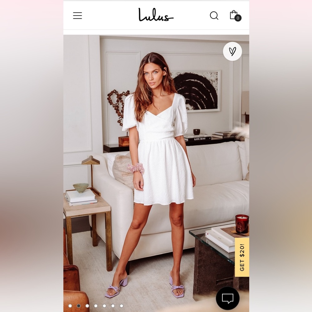 Lulus white mini dress